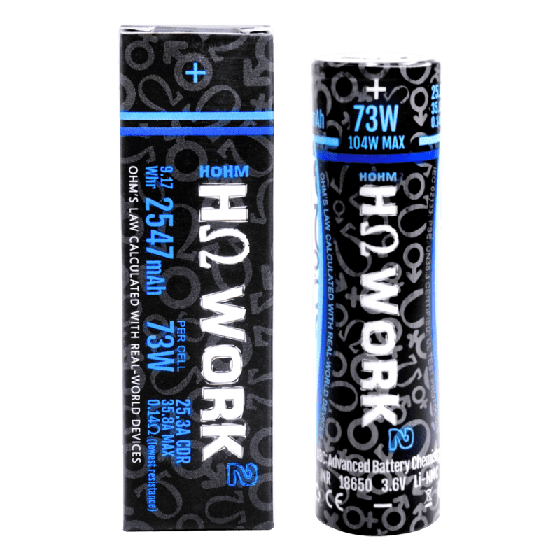 hohm tech work 2 18650 2547mah 35 8a battery eliquidstop 1