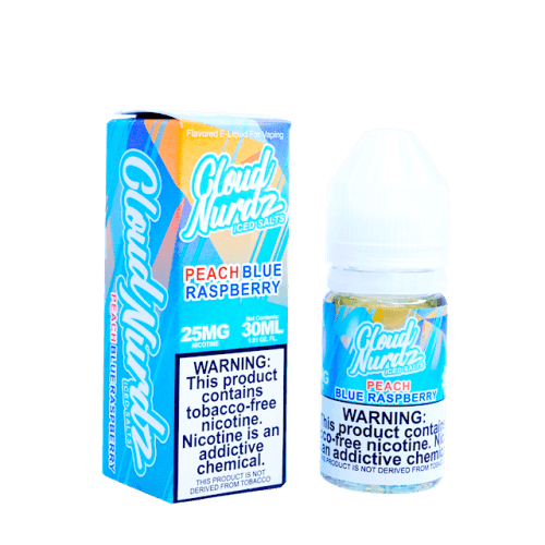 Peach Blue Raspberry ICED TFN Salt Nic by Cloud Nurdz (30ml)(ON SALE) - Eliquidstop