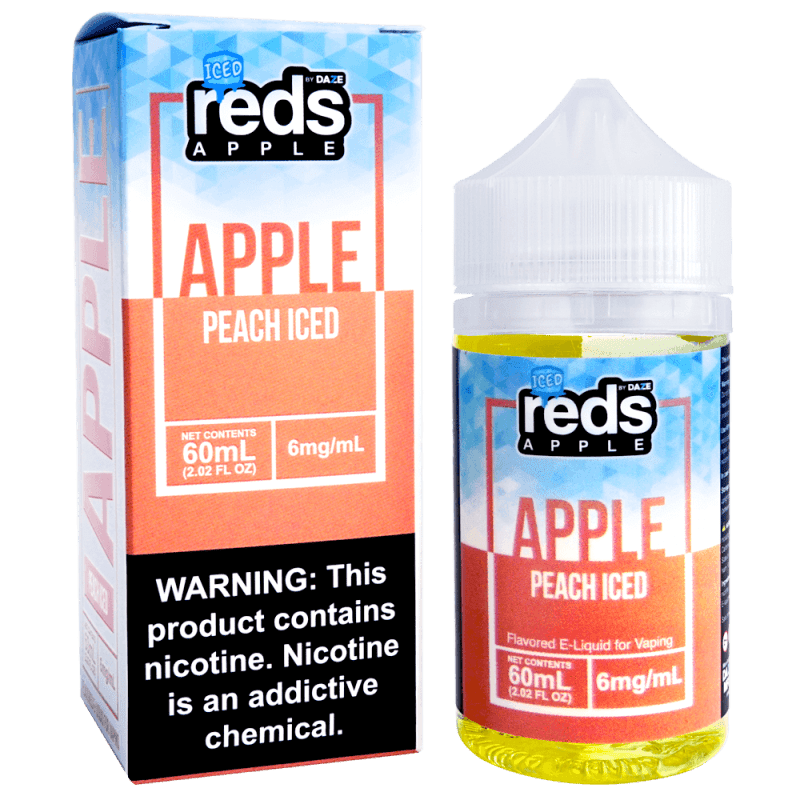 Peach ICED Apple Reds by 7 Daze E-Liquid (60ml) (ON SALE) - Eliquidstop